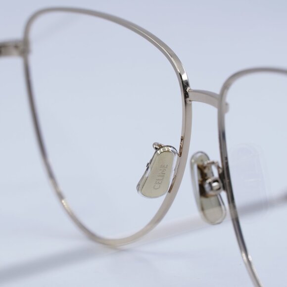 🕶️ New Celine CL50101U 028 Eyeglasses - Shiny Light Gold Frame - Picture 6 of 11
